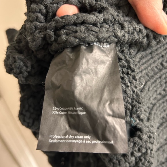 “ALEXANDER WANG”BLACK CHUNKY KNIT TOP-VEST/SIZE M/V-NECK/TUNIC LENGTH/MODERN - Picture 5 of 7